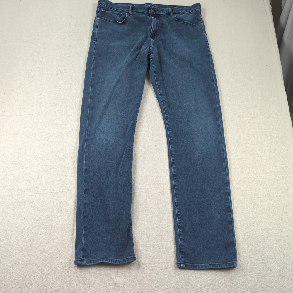 Banana Republic Jeans Mens 36x34 Blue Traveler Slim Stretch Casual Preppy
